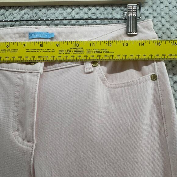 J McLaughlin Pants Womens 6 Pink Stretchy Straight Leg Mid Rise Preppy Casual - Picture 11 of 16